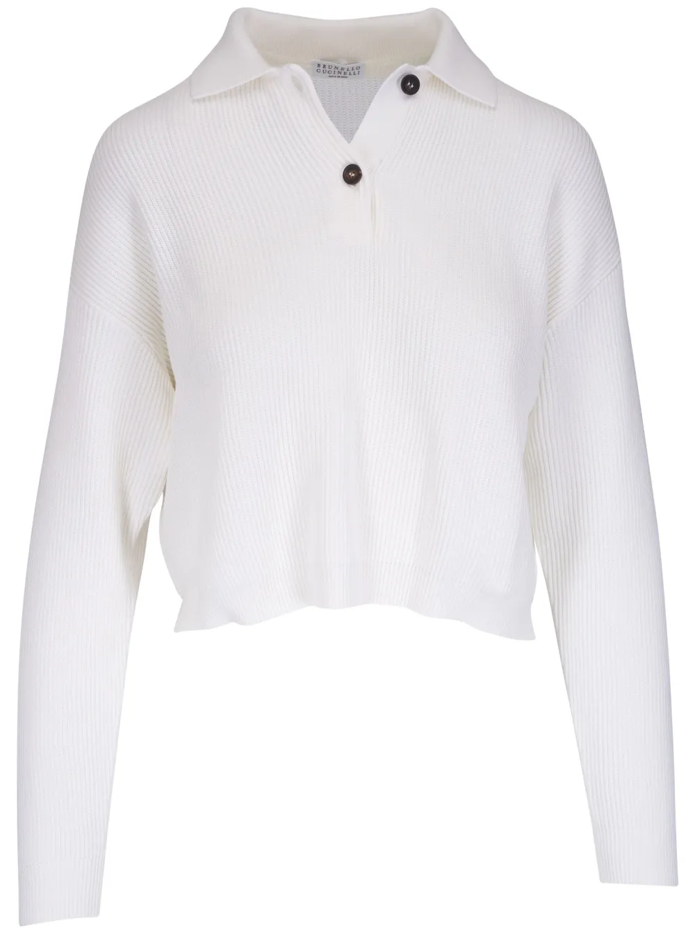 Brunello Cucinelli Geribbelde polotop Beige
