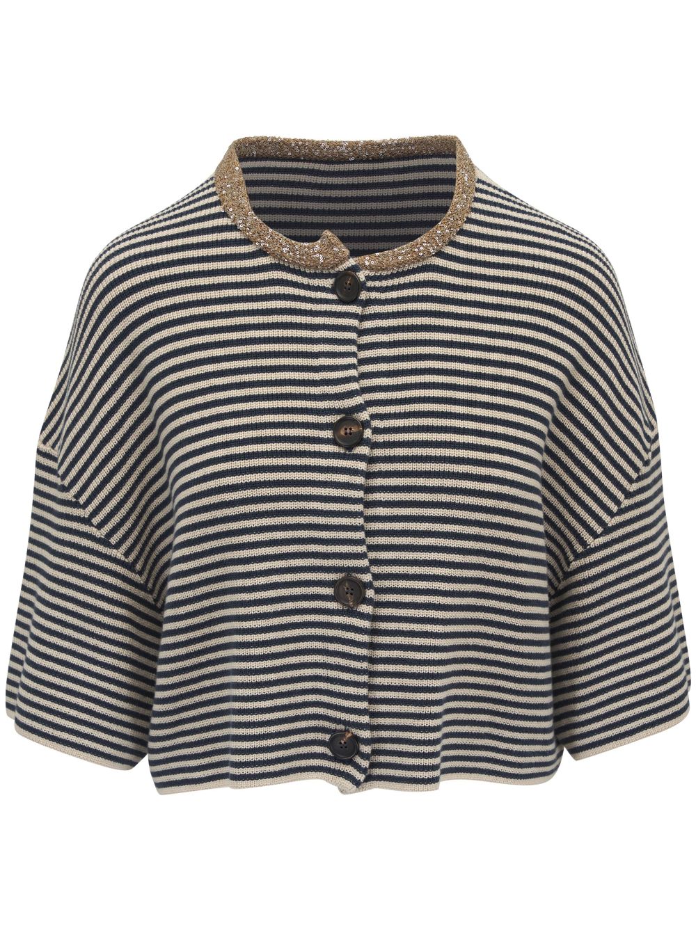 Brunello Cucinelli striped cardigan - Neutrals