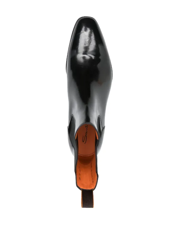 Santoni レザー チェルシーブーツ | ブラック | FARFETCH JP