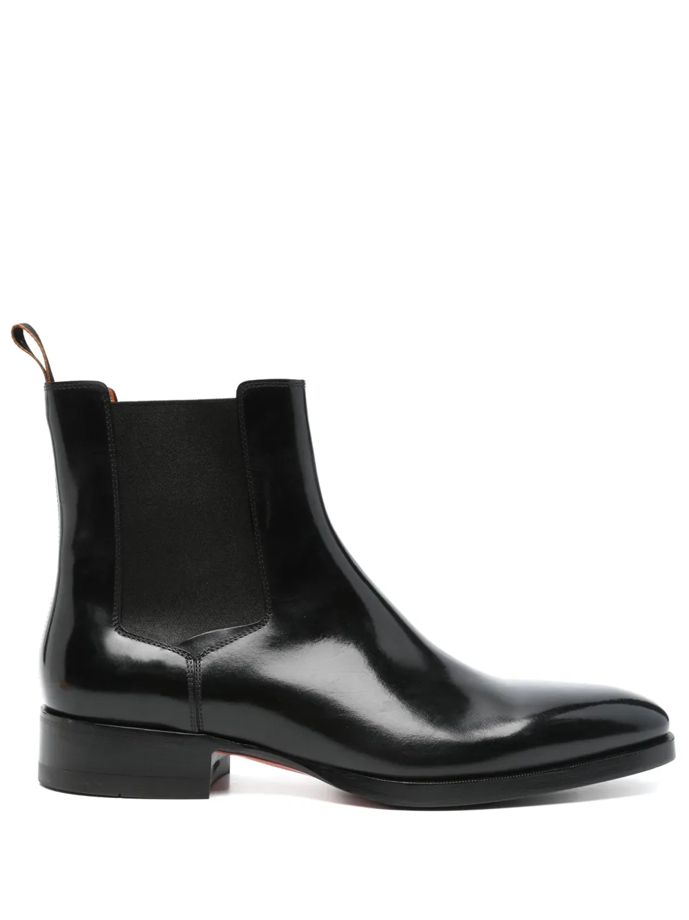 Santoni leather Chelsea boots Black