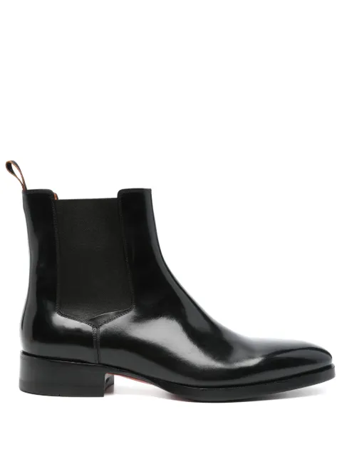 Santoni leather Chelsea boots
