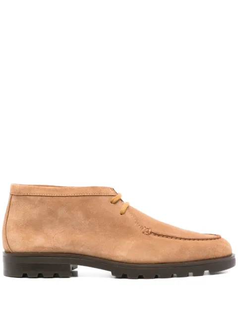 Santoni suede derby shoes