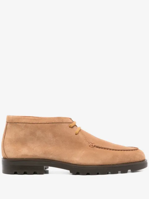 Santoni suede derby shoes