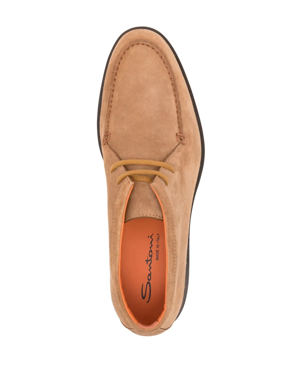 Santoni suede derby shoes Neutrals