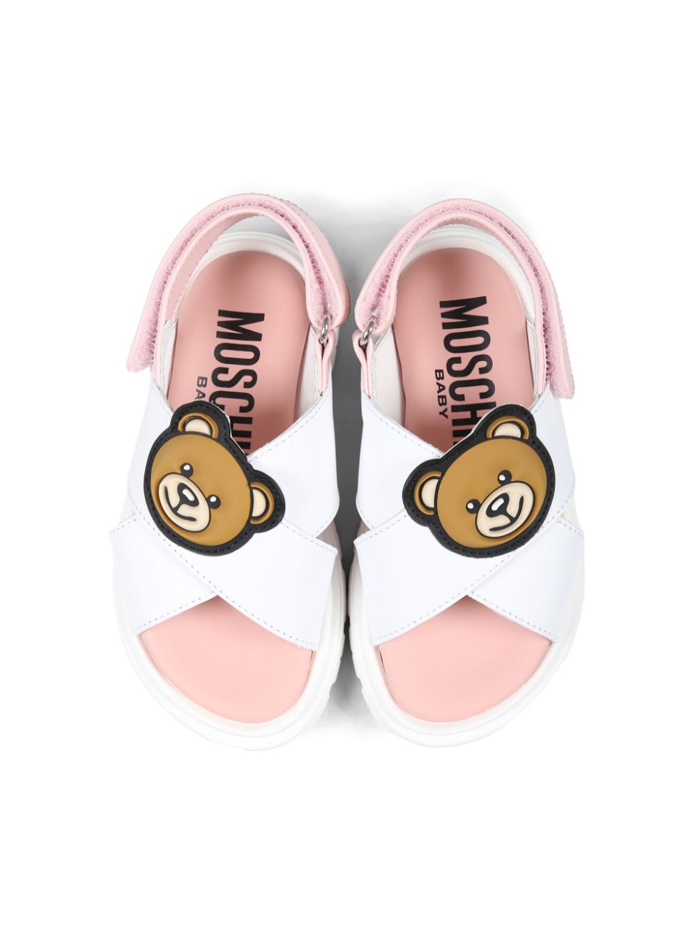 Moschino Kids Teddy Bear sandals White