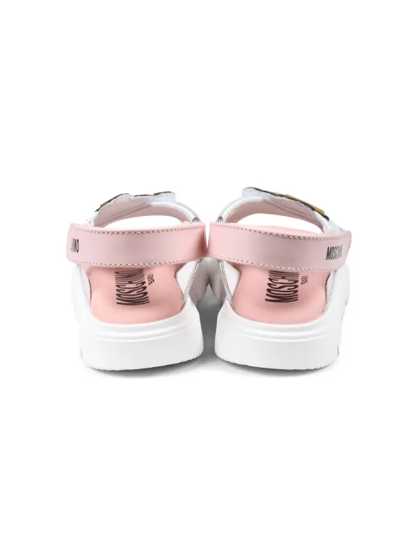 Moschino Kids Teddy Bear Sandals | White | FARFETCH