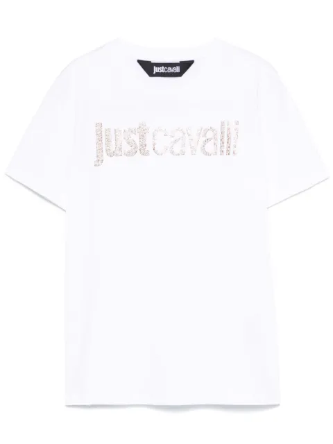 Just Cavalli rhinestone-logo T-shirt