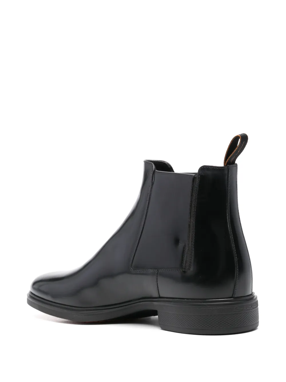 Santoni leather Chelsea boots Black