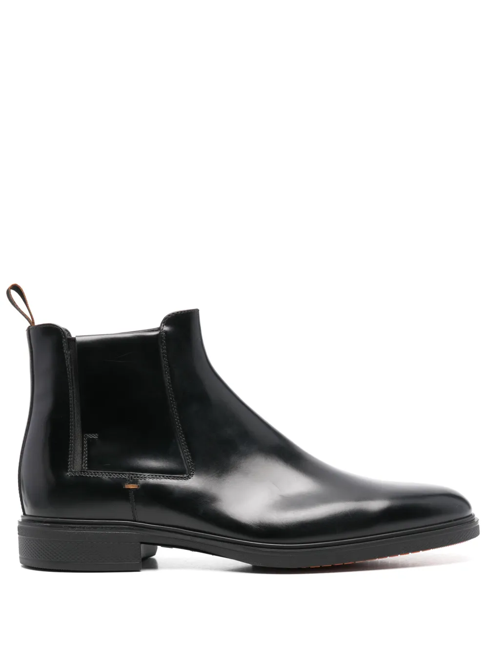 Santoni leather Chelsea boots Black