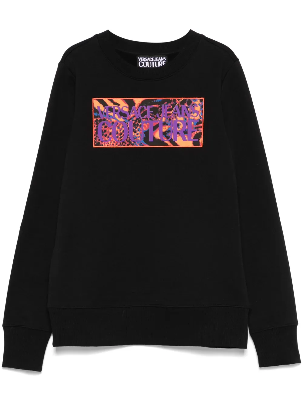 Versace Jeans Couture سويت شيرت بشارة شعار الماركة | أسود | Image 1