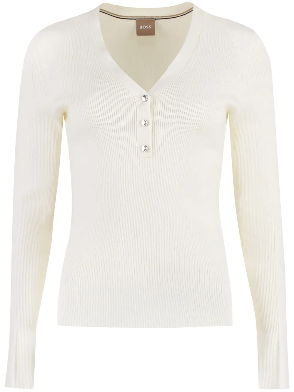 BOSS Top met V-hals Wit
