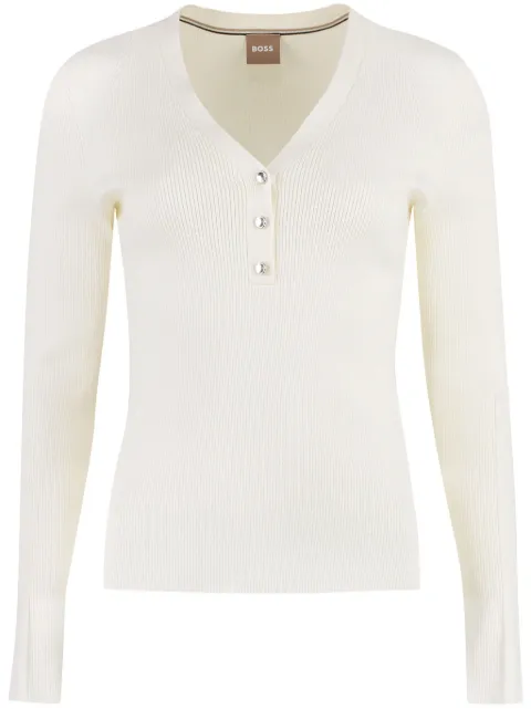 BOSS V-neck knitted top 