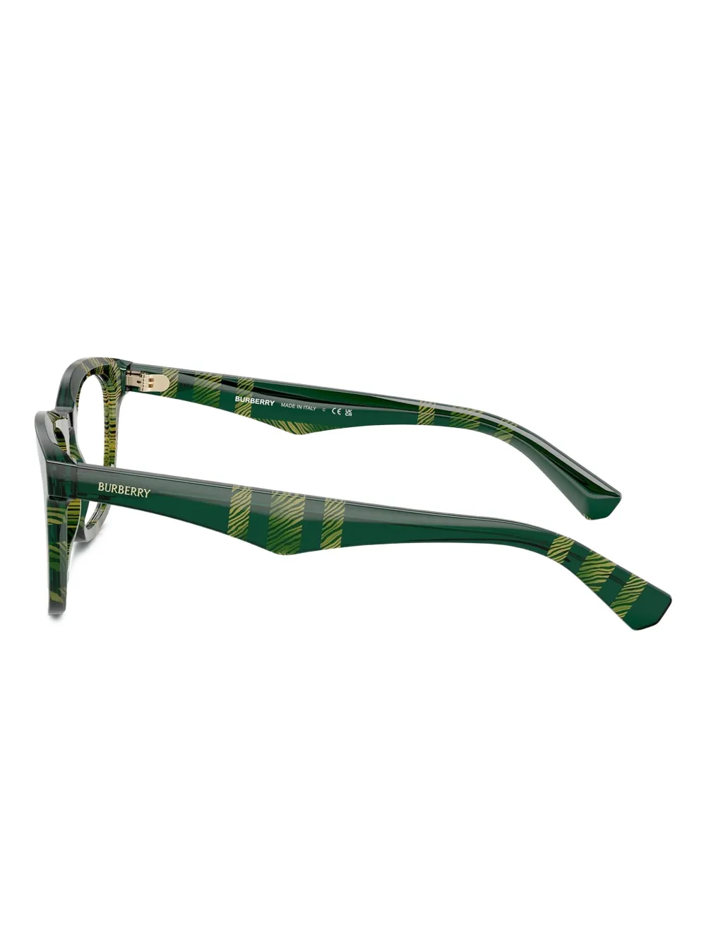 Burberry Eyewear Geruite bril met vierkant montuur Groen