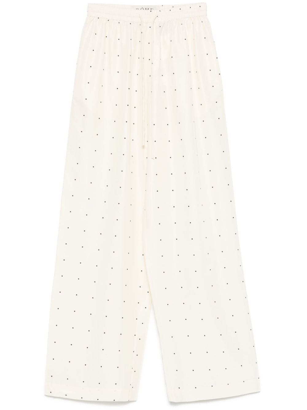 Róhe silk dotted trousers - White