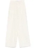 Róhe silk dotted trousers - White