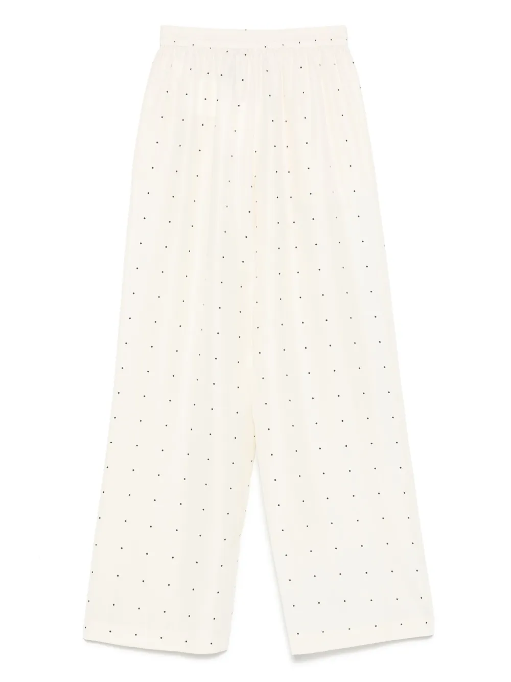 Róhe silk dotted trousers - White