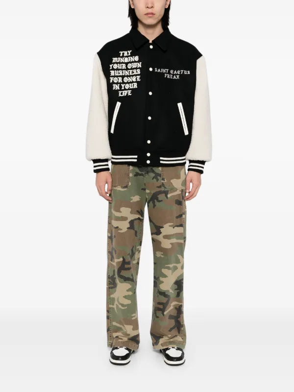 SAINT MXXXXXX Varsity Jacket | Black | FARFETCH PH
