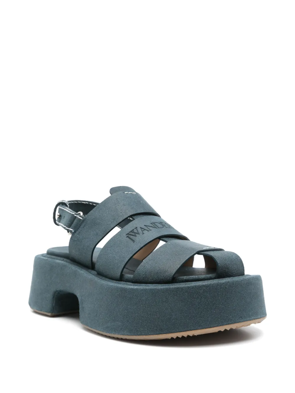 JW Anderson Suède sandalen met plateauzool - Blauw