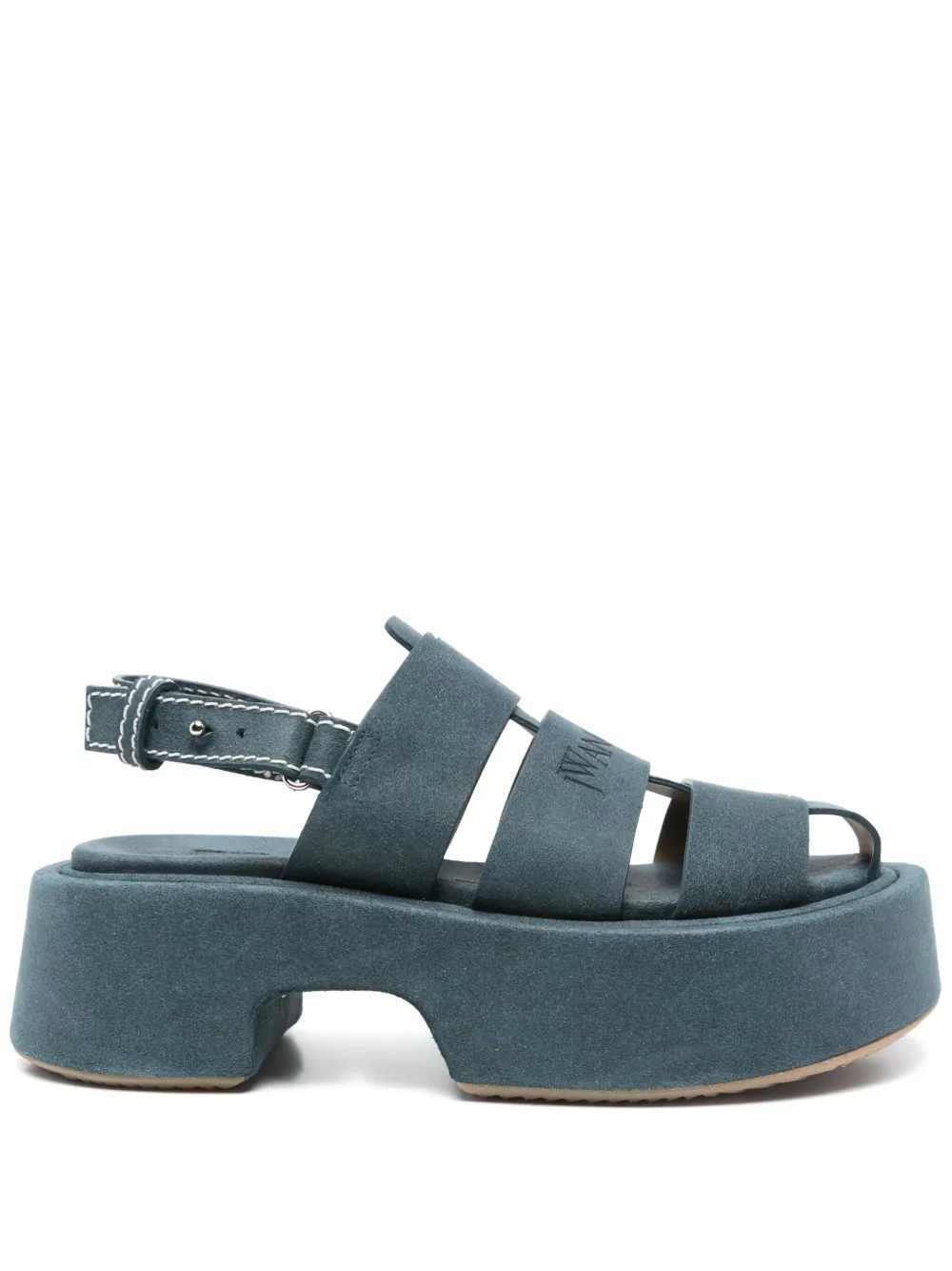 JW Anderson Suède sandalen met plateauzool Blauw