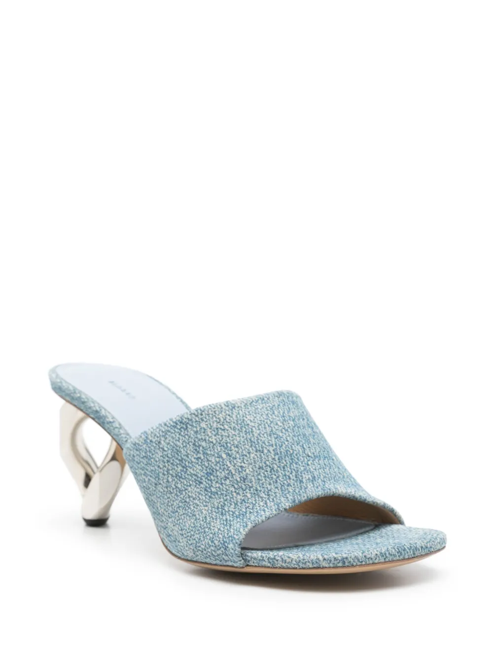 JW Anderson 70mm Chain-heel mules Blue