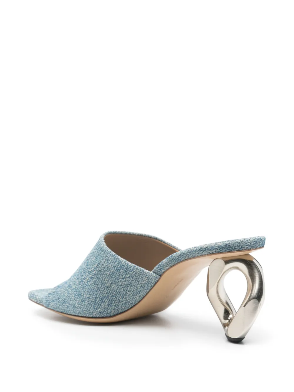 JW Anderson 70mm Chain-heel mules Blue