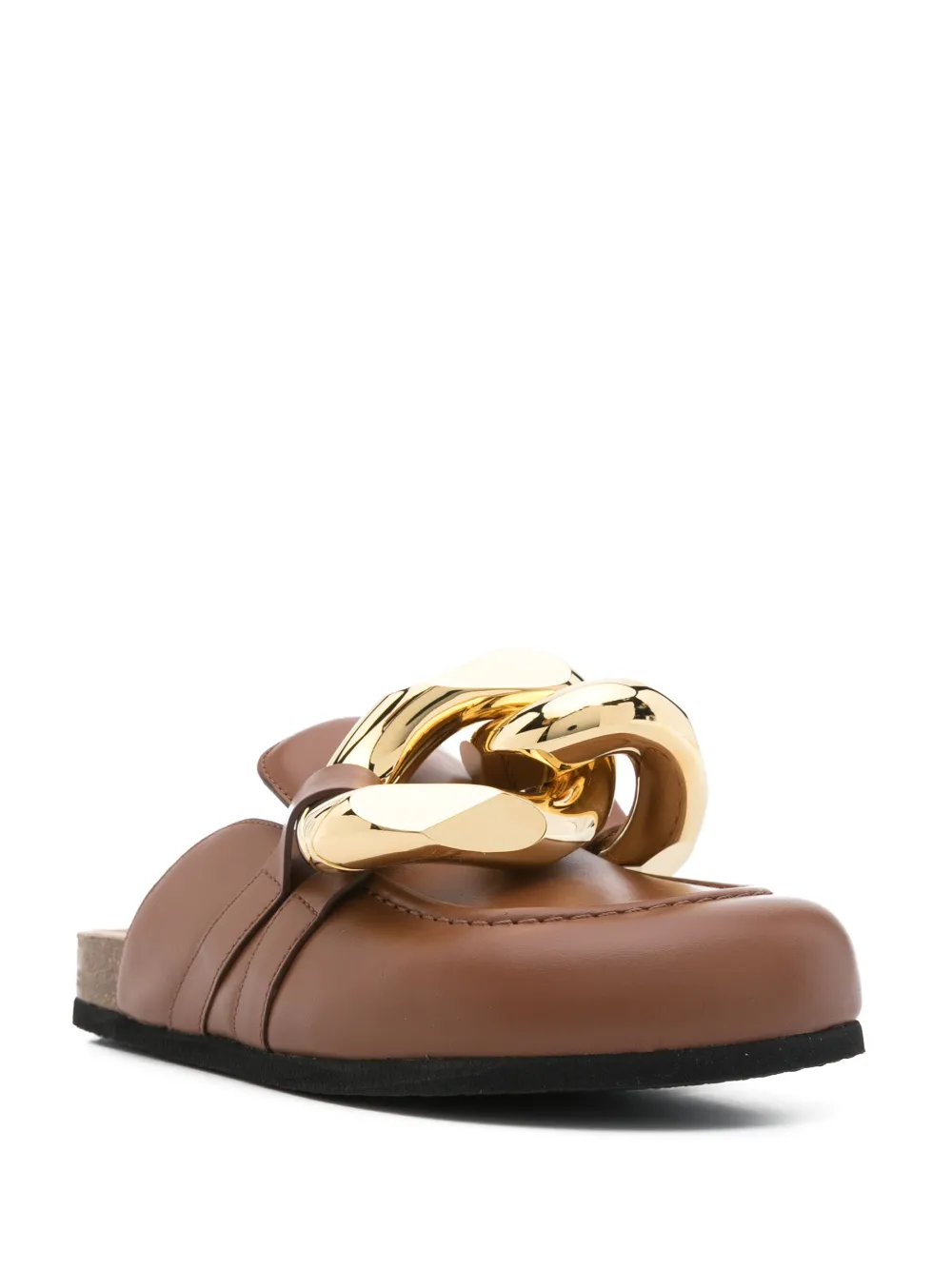 JW Anderson chain leather mules Brown