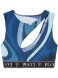 PUCCI Marmo-print top - Blue