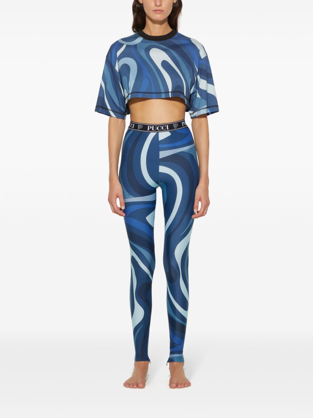 PUCCI Marmo-print T-shirt - Blue