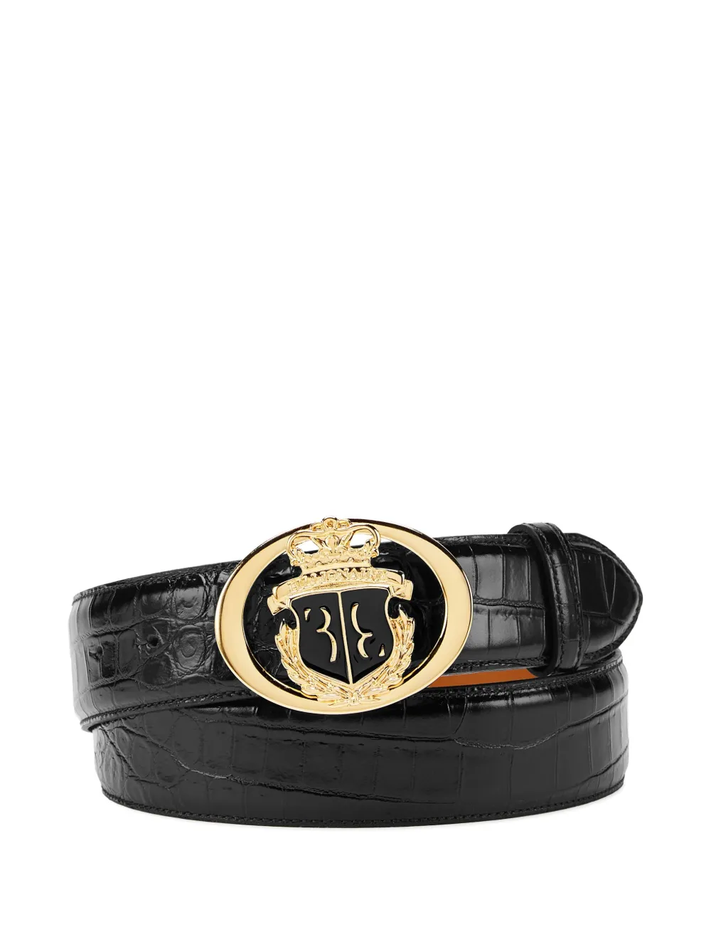 Billionaire croco-printed belt | Black | Image 1