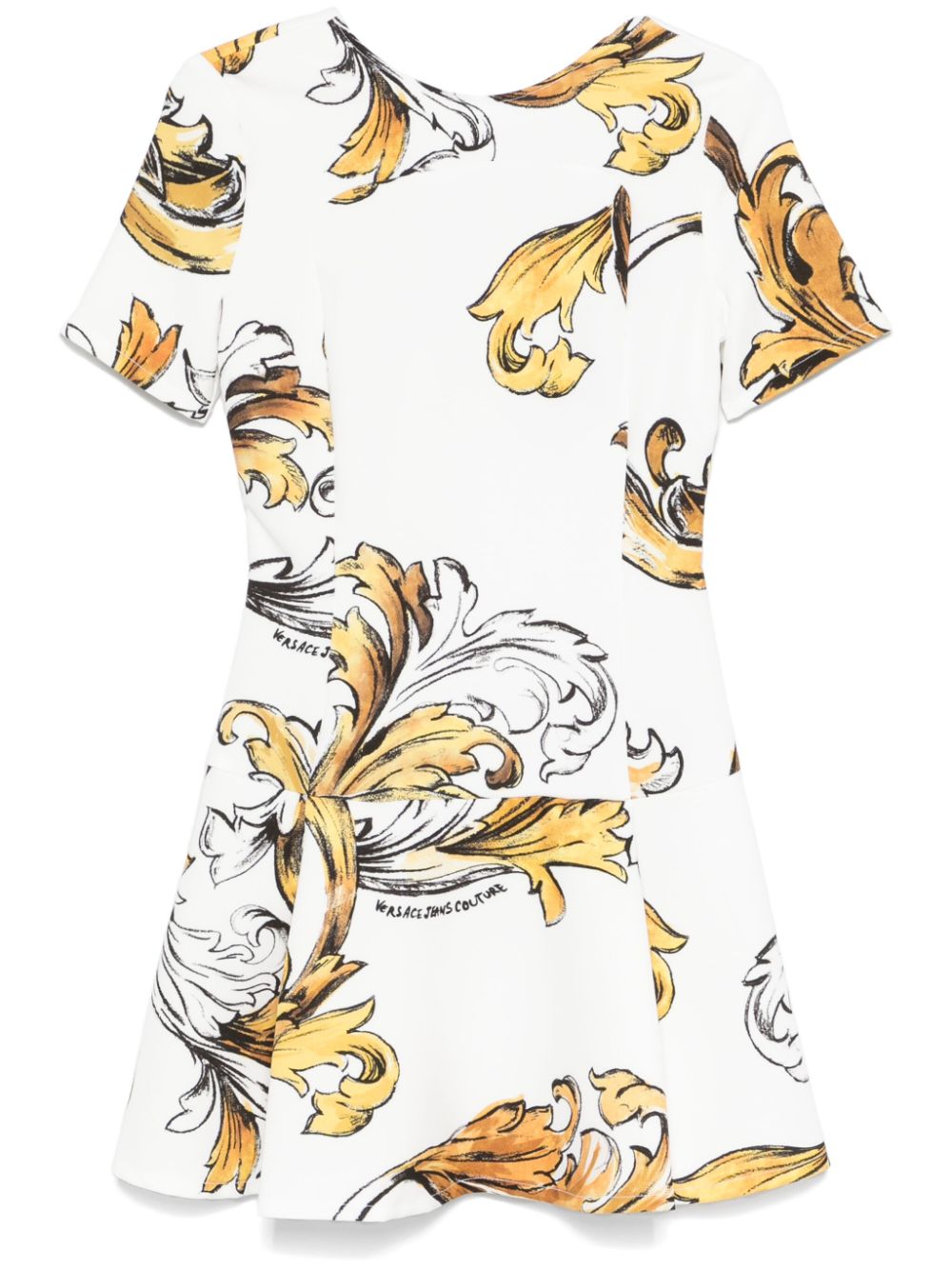 Barocco-print mini dress