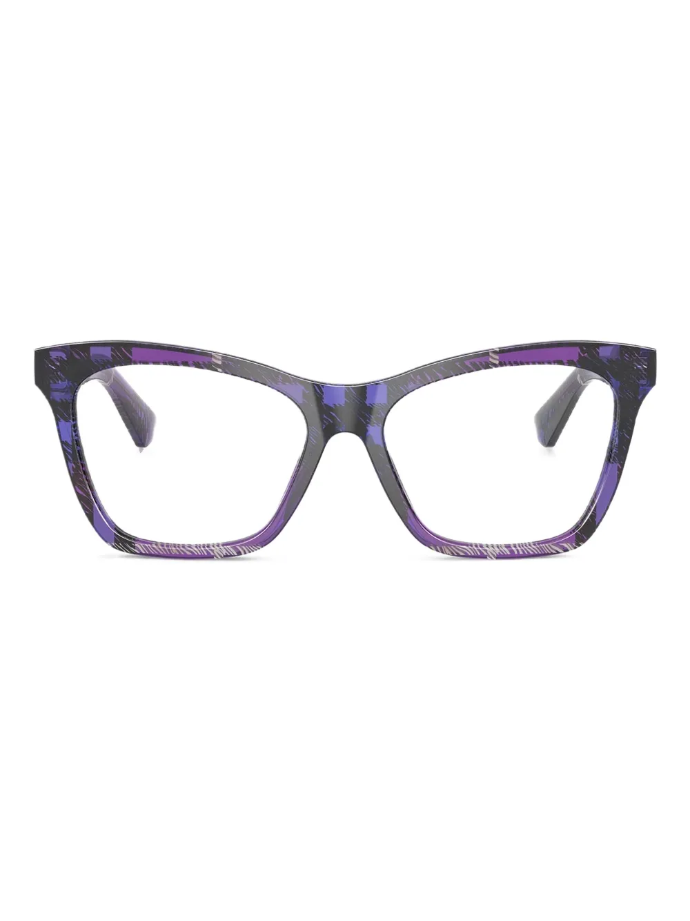 Burberry Eyewear Occhiali squadrati a quadri - Viola