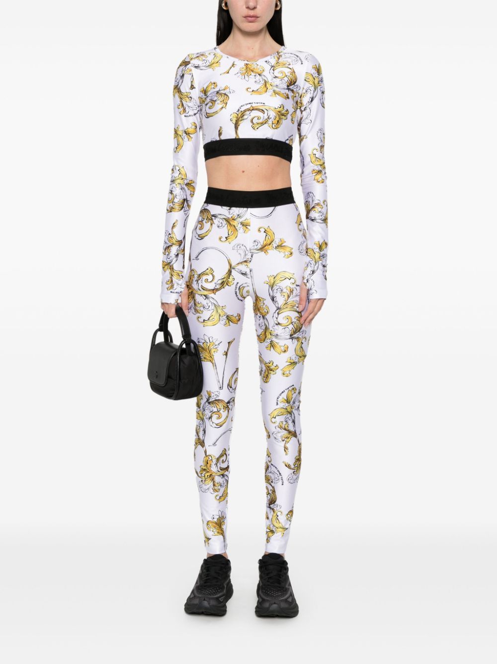 Versace Jeans Couture Legging met Barocco-print - Wit