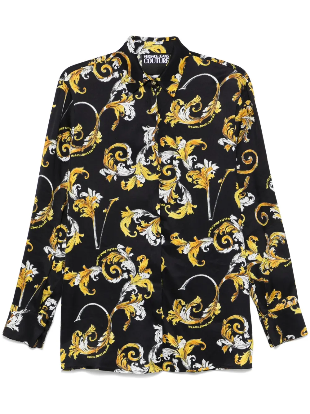 Versace Jeans Couture Blouse met barokprint Zwart