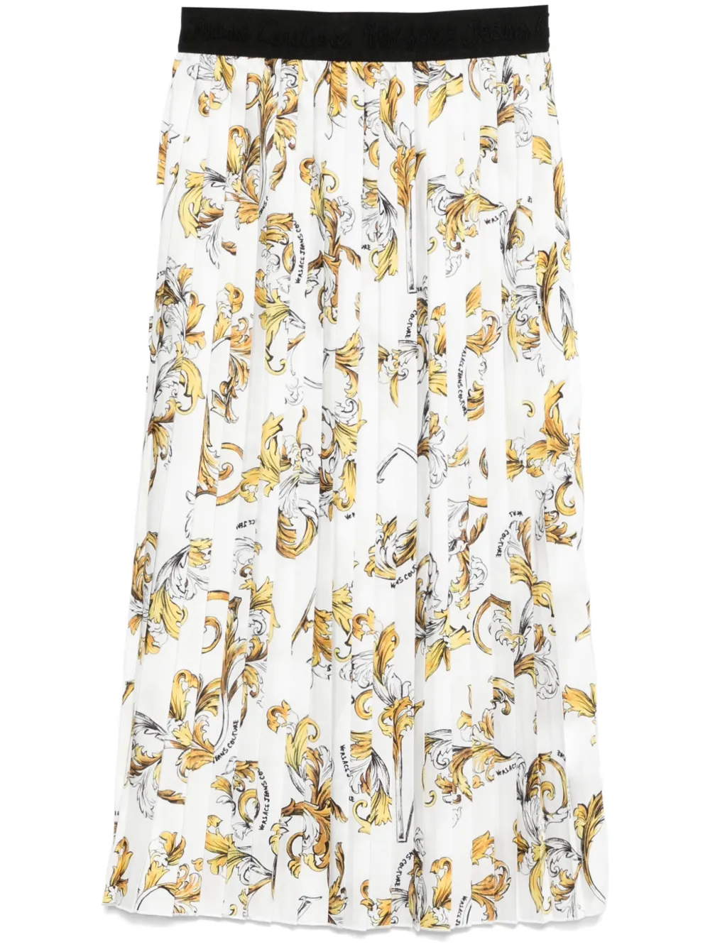 Barocco-print midi skirt