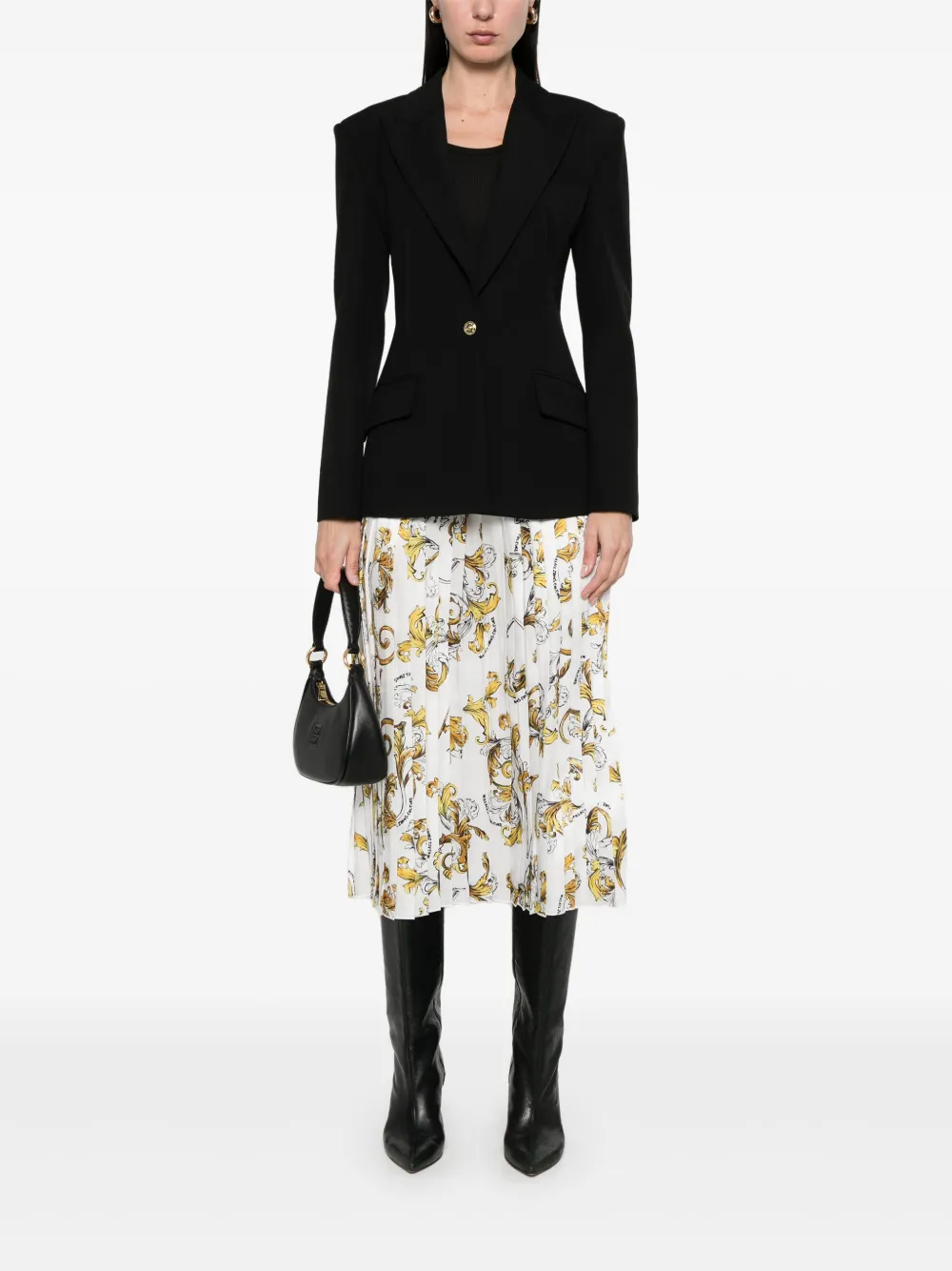 Versace Jeans Couture Midi-rok met Barocco-print - Wit