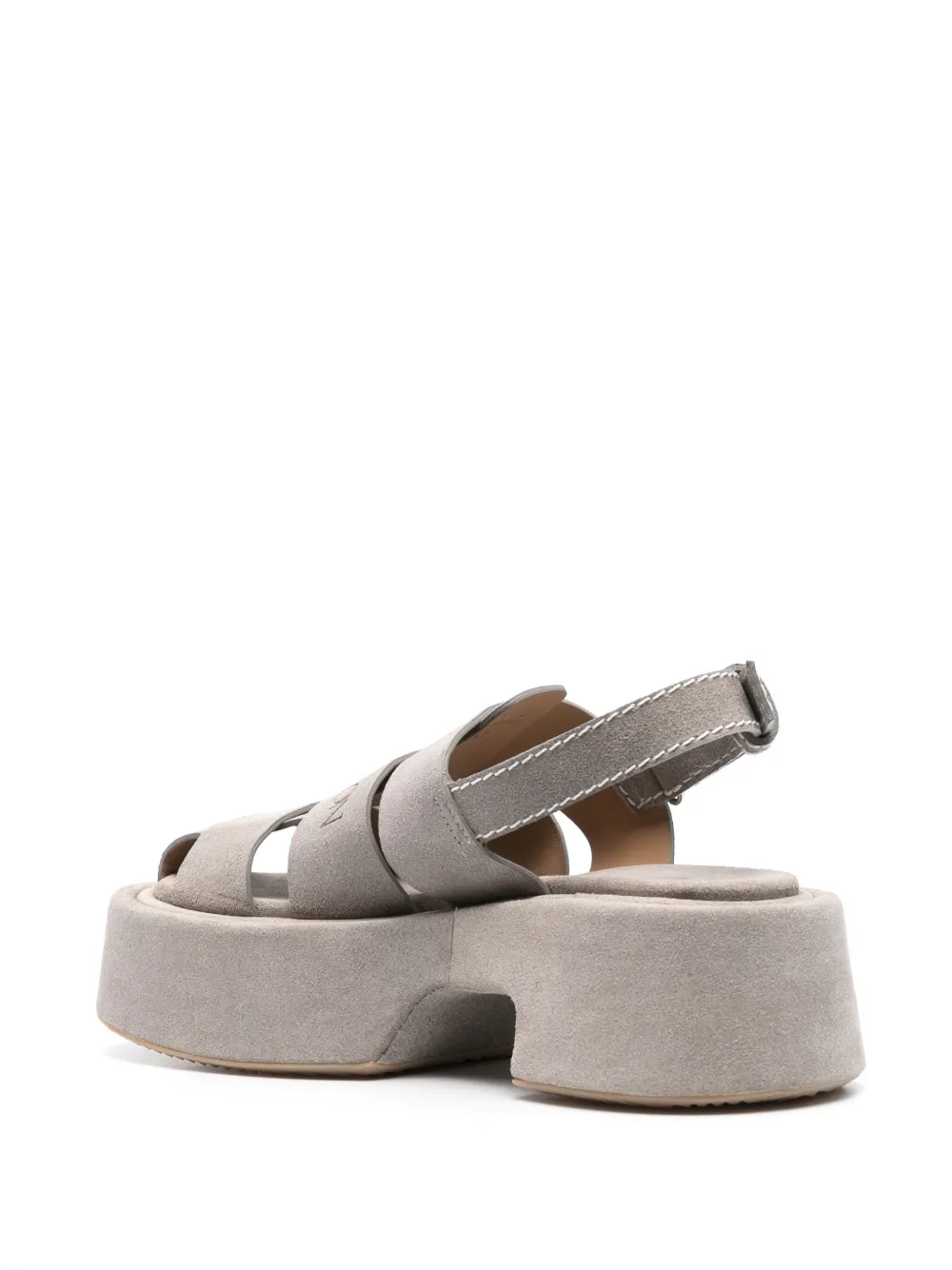 JW Anderson Suède sandalen met plateauzool Grijs