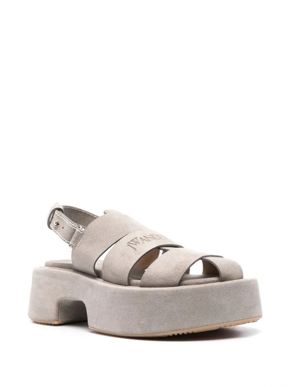 JW Anderson suede platform fisherman sandals - Grijs