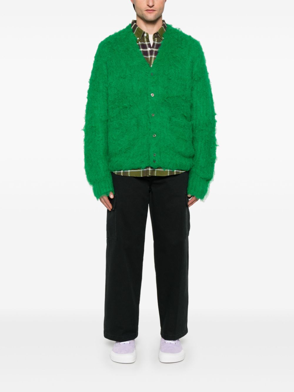 Obey Patron cardigan - Groen