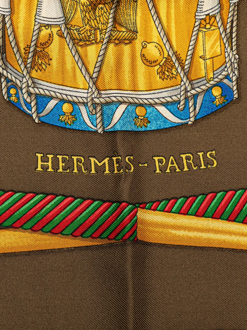 Cheap Hermes 20th Century Les Tambours Silk Scarf scarves Women