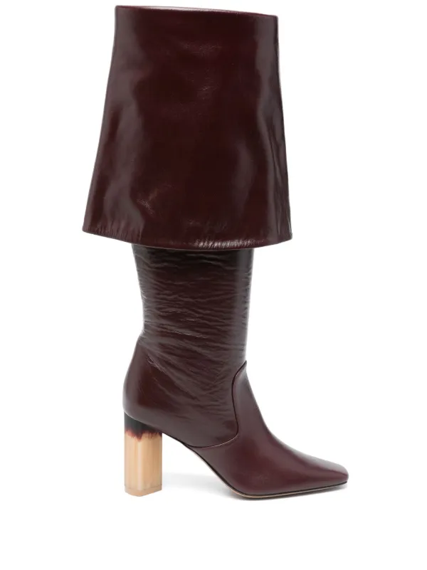 Chloé 85mm Georgia Boots in Red