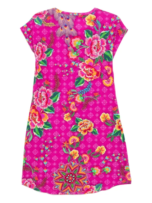 johnny was pink dress Johnny Was Janie Floral Print Dress