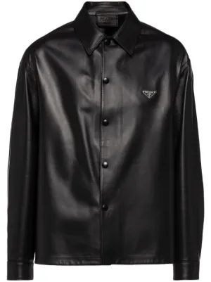 MARNI レザーシャツ　メンズ46 Marni レザー シャツ | ブラック | FARFETCH JP