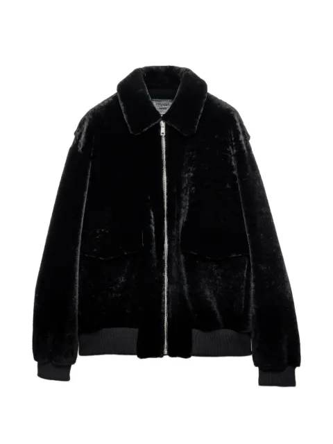 Prada shearling bomber jacket