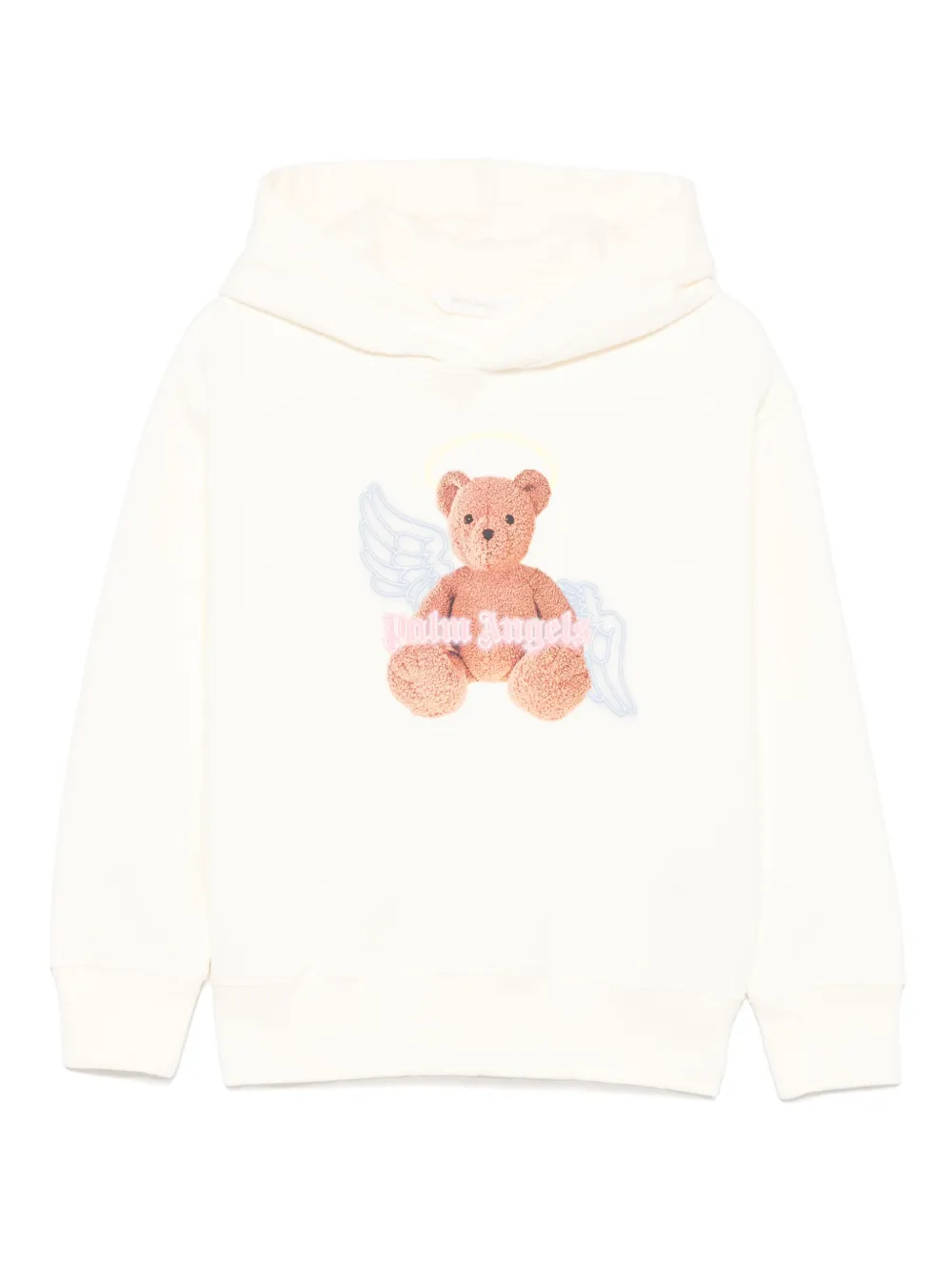 Palm Angels Kids Hoodie met teddybeerprint Beige