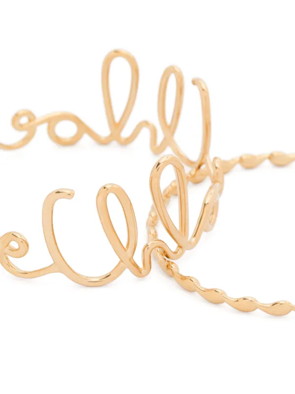 Chloe クロエ Iconicブレスレットセット 2個セット Chloé Iconic Bracelet (set Of two) | Gold | FARFETCH JO
