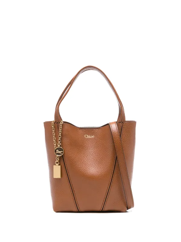 20-60代からのファッション通販  Chloé Small Spin Tote Bag | Brown | FARFETCH バッグ