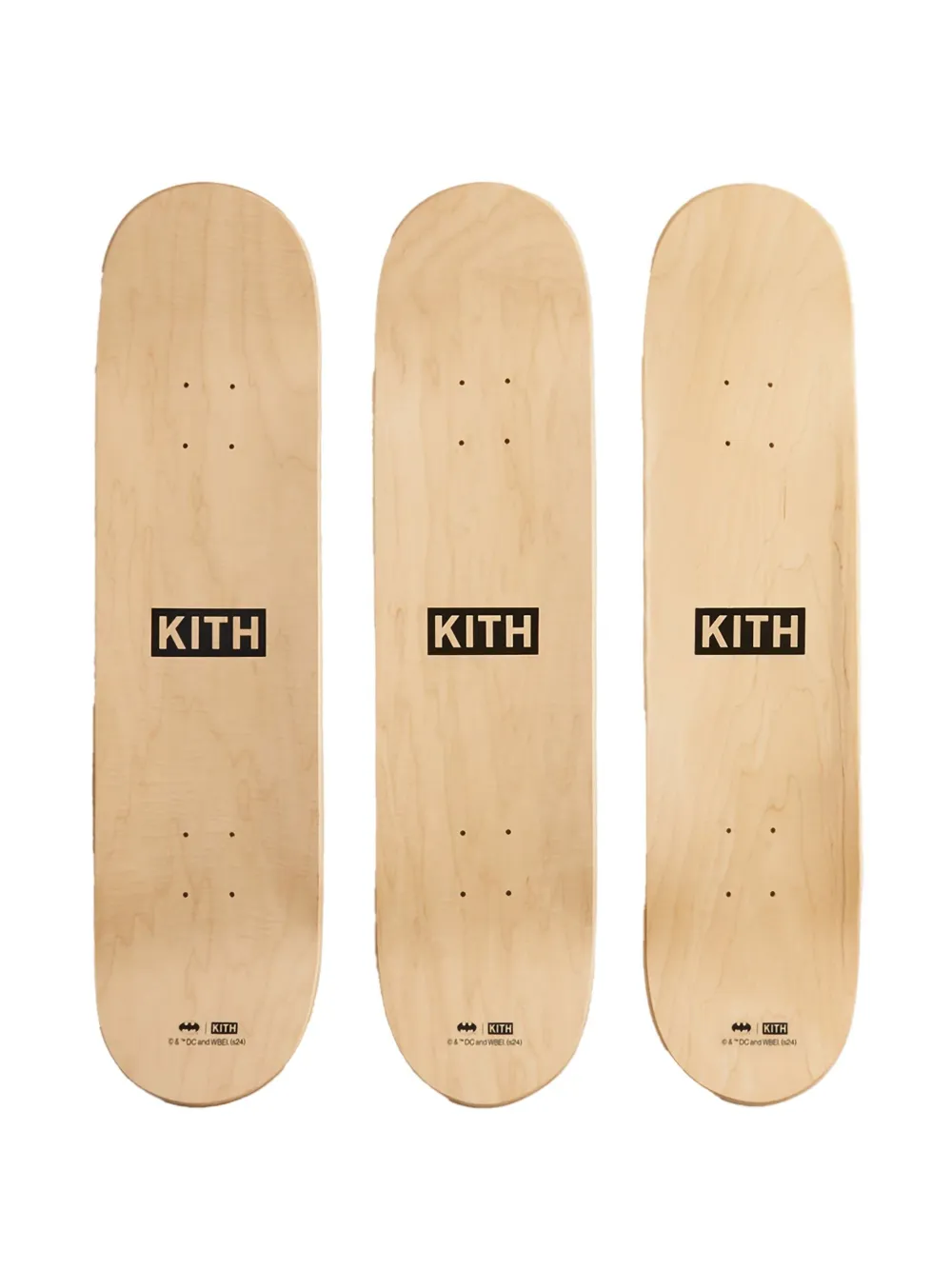 KITH Drie Batman 1989 Triptych "Black" skateboard decks - Zwart