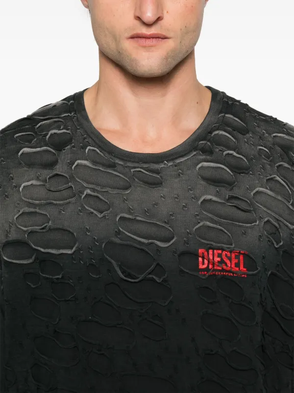 Diesel ダメージ Tシャツ | ブラック | FARFETCH JP