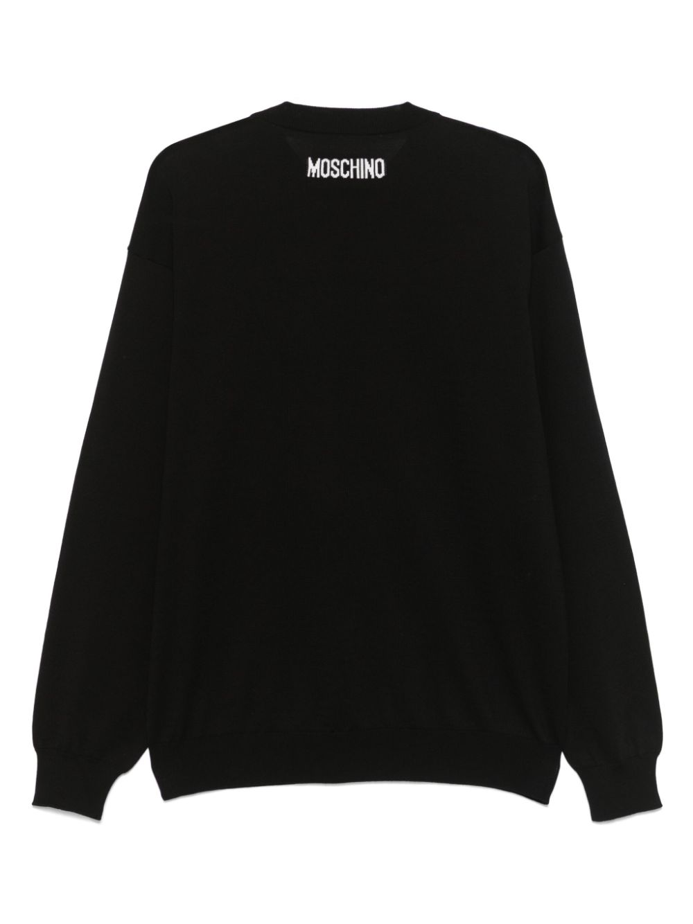 Moschino intarsia-knit sweater - Zwart