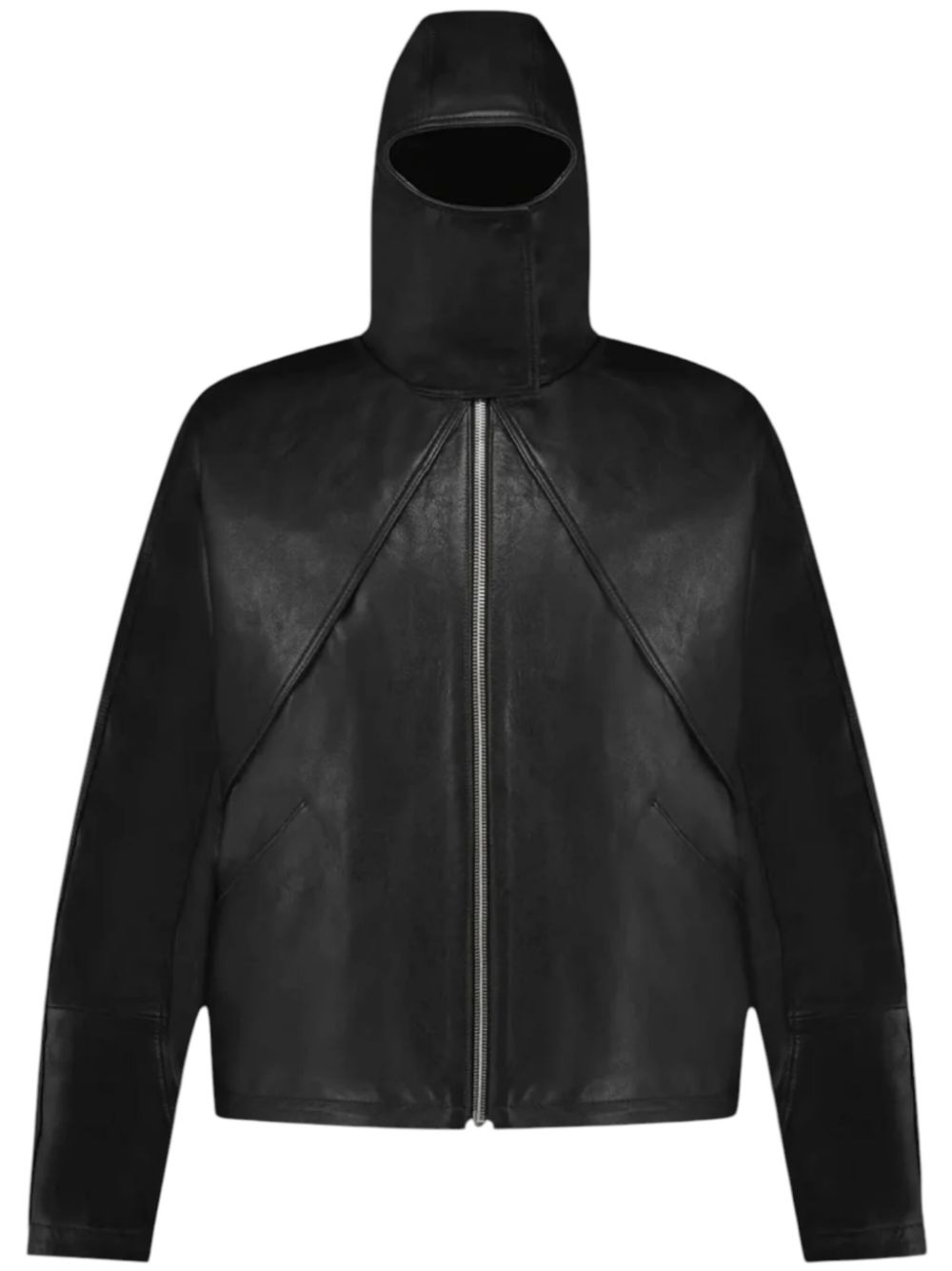 leather balaclava jacket